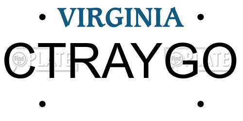 CTRAYGO Virginia License Plate