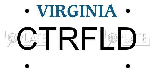 CTRFLD Virginia License Plate