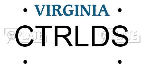 CTRLDS Virginia License Plate