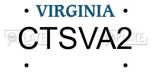 CTSVA2 Virginia License Plate