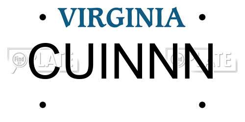CUINNN Virginia License Plate