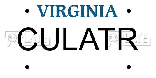 CULATR Virginia License Plate