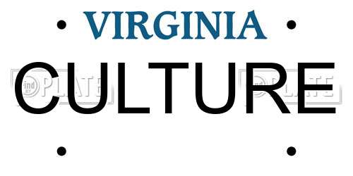 CULTURE Virginia License Plate