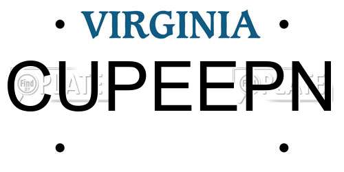 CUPEEPN Virginia License Plate