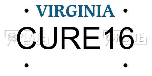 CURE16 Virginia License Plate