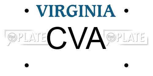 CVA Virginia License Plate
