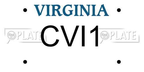 CVI1 Virginia License Plate