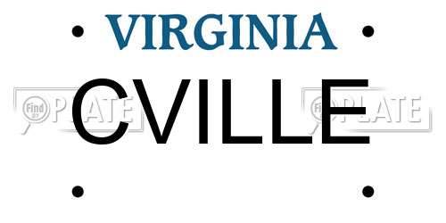 CVILLE Virginia License Plate