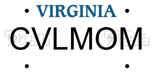 CVLMOM Virginia License Plate
