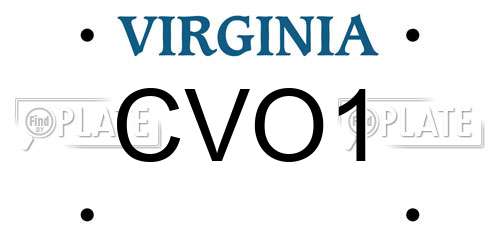 CVO1 Virginia License Plate