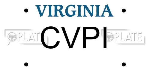 CVPI Virginia License Plate