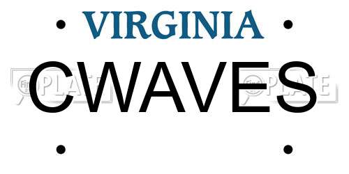 CWAVES Virginia License Plate