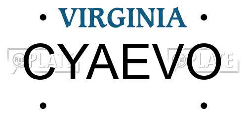 CYAEVO Virginia License Plate