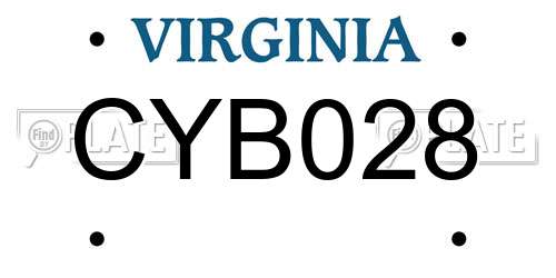CYB028 Virginia License Plate
