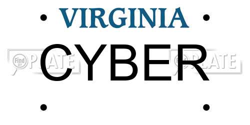 CYBER Virginia License Plate