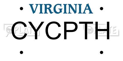CYCPTH Virginia License Plate