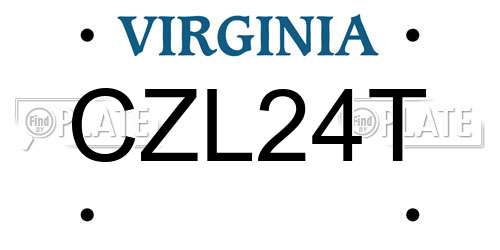 CZL24T Virginia License Plate