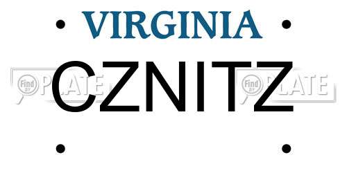 CZNITZ Virginia License Plate