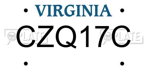 CZQ17C Virginia License Plate