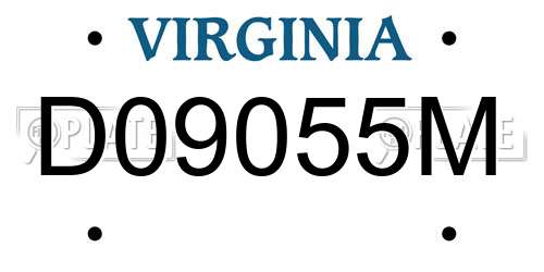 D09055M Virginia License Plate