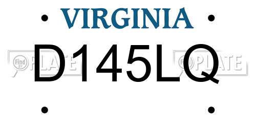 D145LQ Virginia License Plate