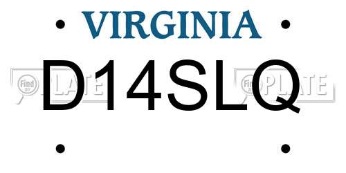 D14SLQ Virginia License Plate
