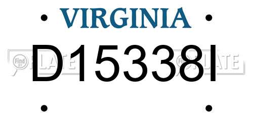 D15338I Virginia License Plate