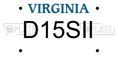 D15SII Virginia License Plate