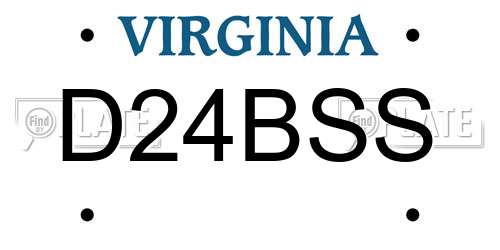 D24BSS Virginia License Plate