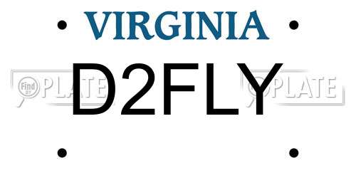 D2FLY Virginia License Plate