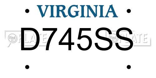 D745SS Virginia License Plate