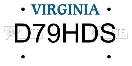 D79HDS Virginia License Plate