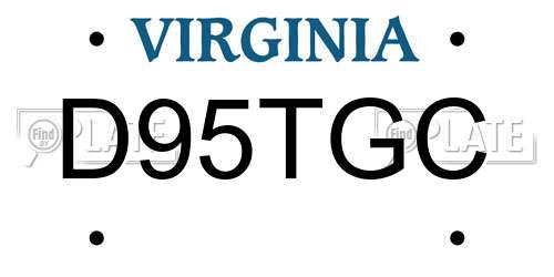 D95TGC Virginia License Plate