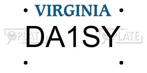 DA1SY Virginia License Plate