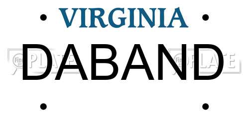 DABAND Virginia License Plate