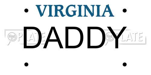 DADDY Virginia License Plate
