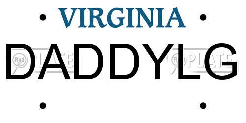 DADDYLG Virginia License Plate