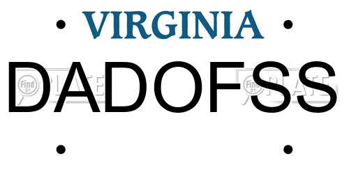DADOFSS Virginia License Plate