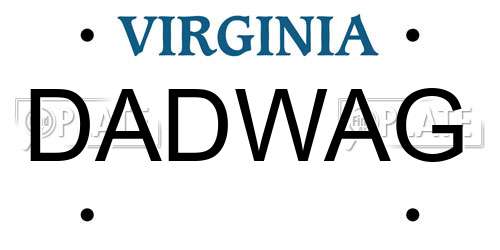 DADWAG Virginia License Plate