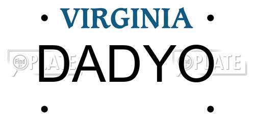 DADYO Virginia License Plate