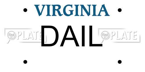 DAIL Virginia License Plate
