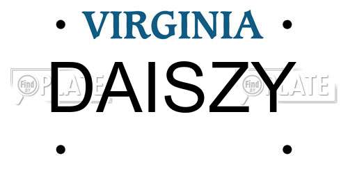 DAISZY Virginia License Plate