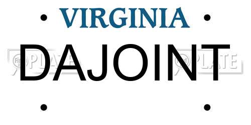 DAJOINT Virginia License Plate