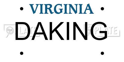 DAKING Virginia License Plate