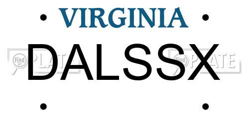 DALSSX Virginia License Plate