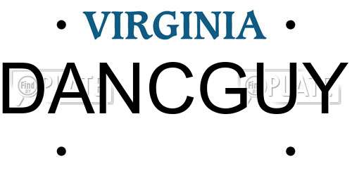 DANCGUY Virginia License Plate