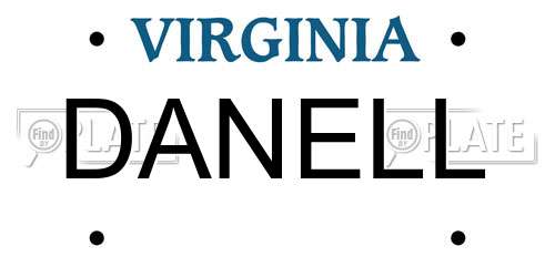 DANELL Virginia License Plate
