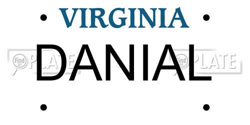 DANIAL Virginia License Plate