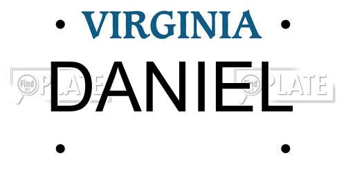 DANIEL Virginia License Plate