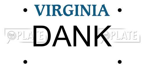 DANK Virginia License Plate